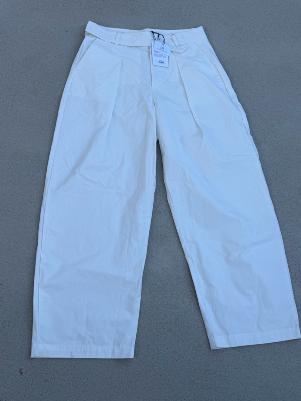 Victoria Beckham White Dress Slacks Gap Collab sz 14 with Subtle Label Detail - Picture 6 of 15